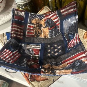 Bowl Koozie (Cozy) -  Bkack & Yellow Lab Dogs, American Flag, Paisley, Stars